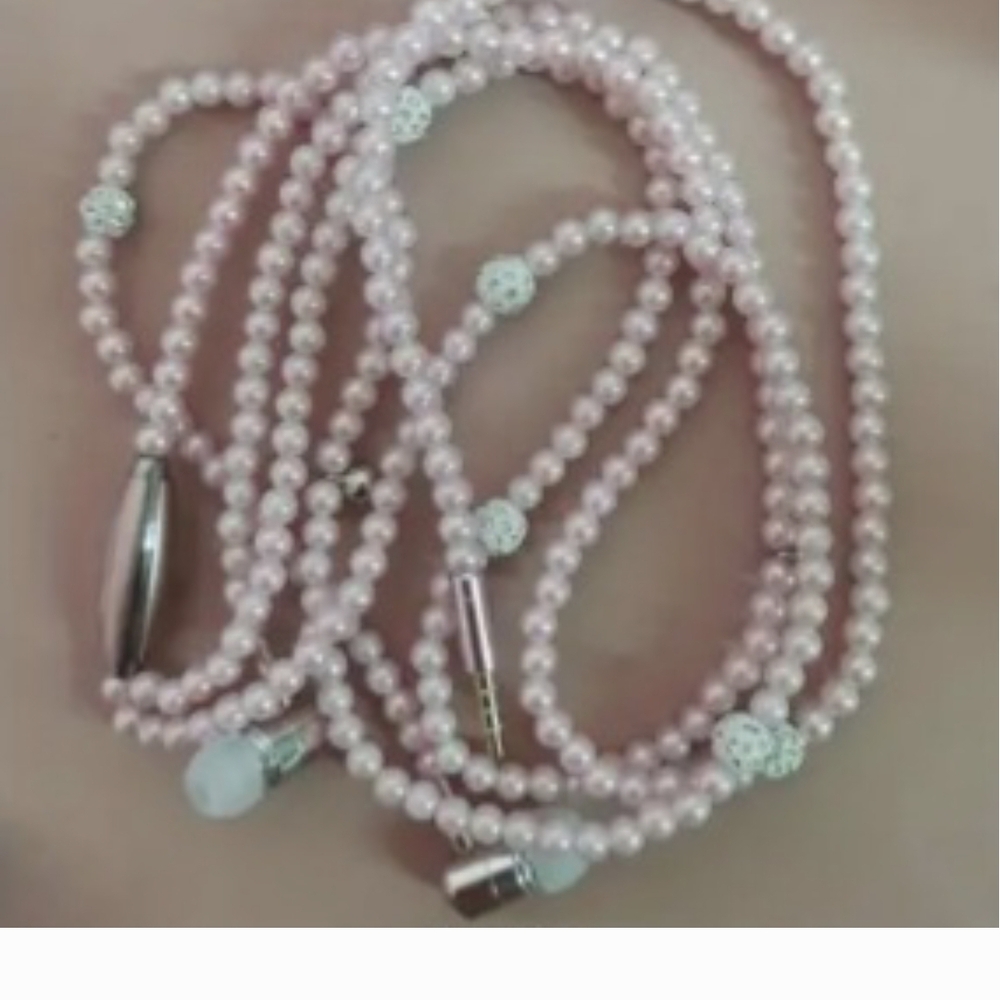 Premium  Pink Pearl Earbuds 3.5mm